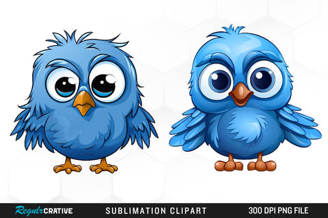 Cute Bird Clipart Bundle Sublimation Regulrcrative 
