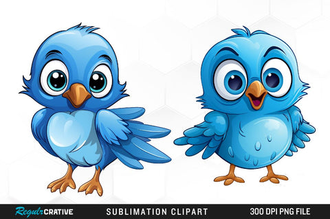 Cute Bird Clipart Bundle Sublimation Regulrcrative 