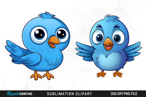 Cute Bird Clipart Bundle Sublimation Regulrcrative 