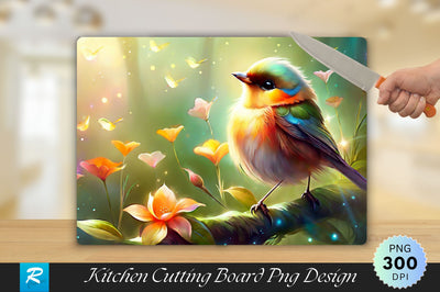 Cute Bird Cutting Board Sublimation Regulrcrative 