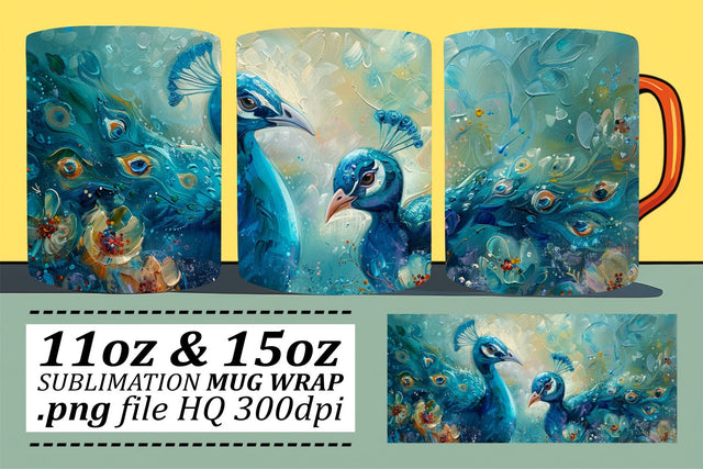 Cute Birds Sublimation Mug Wrap – 11oz & 15oz Design Sublimation afrosvg 