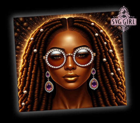 Cute Black Girl 20oz Tumbler Wrap, African American Gift, Cute Black Girl Design, Inspirational Tumbler, Sublimation Wrap, Black Culture Gift Sublimation SvggirlplusArt 