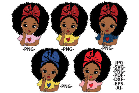Cute Black Girl SVG with Afro and Peace Sign PNG DXF PDF EPS JPG AI Red Bow and Heart Shirt Clipart for Valentine’s Day and Cricut Crafts SVG 1uniqueminute 