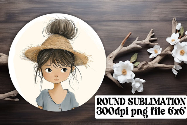 Cute Boho Children Designs: Circle Keychain Elegance Sublimation afrosvg 