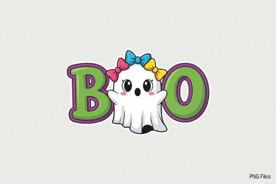 Cute Boo Ghost Halloween PNG Sublimation Clipart Sublimation SVGArt 