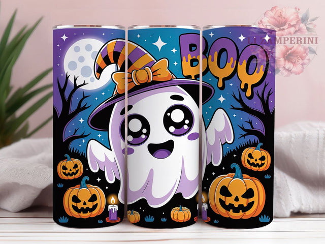 Cute Boo Ghost Halloween Tumbler Wrap, Halloween Boo Wrap, 20oz Sublimation, Spooky Ghost Cup, Boo Halloween Mug, Fall Ghost Tumbler, Halloween Drinkware Sublimation Li Zamperini 