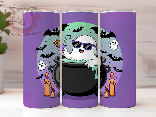 Cute Boo Spooky Halloween Ghost Tumbler, Halloween Season Wrap, Spooky Ghost Cup, 20Oz Sublimation Design, Autumn Ghost Drinkware, Fall Halloween Mug, Kawaii Ghost Tumbler Sublimation Lara' s Designs 