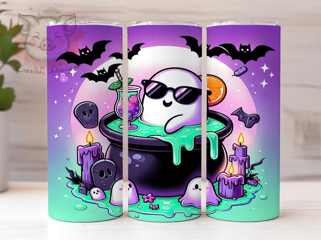 Cute Boo Spooky Halloween Ghost Tumbler, Halloween Season Wrap, Spooky Ghost Cup, 20Oz Sublimation Design, Autumn Ghost Drinkware, Fall Halloween Mug, Kawaii Ghost Tumbler Sublimation Lara' s Designs 
