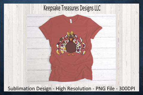 Cute Boy & Girl Turkey Set, Fall Illustration, Thanksgiving Turkeys, Sublimation Png Sublimation Keepsake Treasures Designs LLC. 