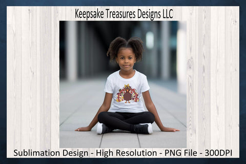 Cute Boy & Girl Turkey Set, Fall Illustration, Thanksgiving Turkeys, Sublimation Png Sublimation Keepsake Treasures Designs LLC. 