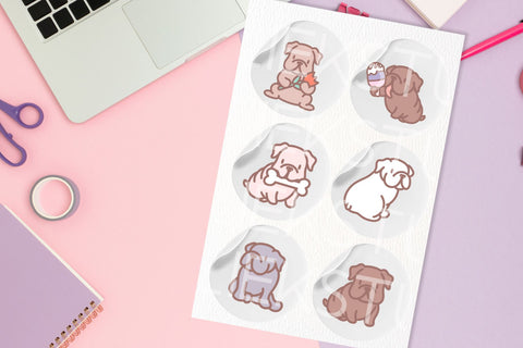 Cute Bulldogs Color PNG and SVG Design Set SVG HalieKStudio 