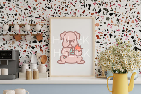 Cute Bulldogs Color PNG and SVG Design Set SVG HalieKStudio 