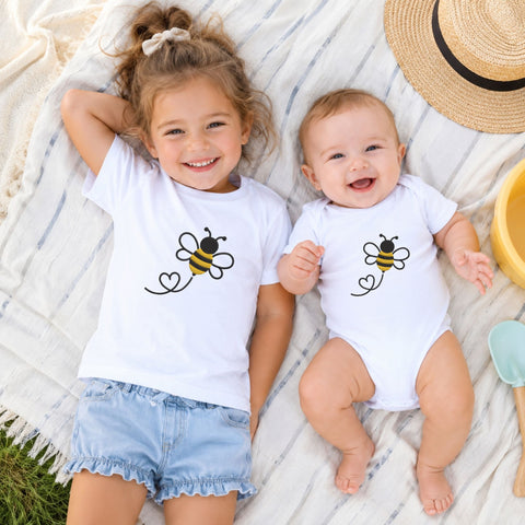 Cute Bumble Bee Heart Machine Embroidery Design – Bee Love Embroidery File Embroidery/Applique DESIGNS PatternFeed8 