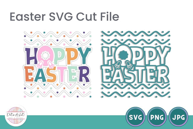 Cute Bunny Butt Hoppy Easter SVG SVG Dots-A-Lot 