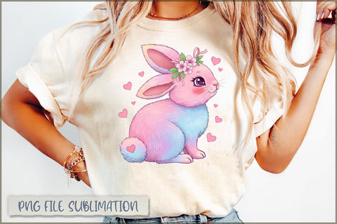 Cute Bunny Clipart PNG Sublimation Shetara Begum 