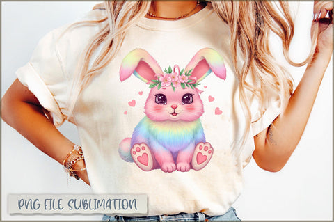 Cute Bunny Clipart PNG Sublimation Shetara Begum 