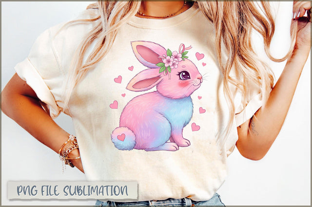 Cute Bunny Clipart PNG Sublimation Shetara Begum 