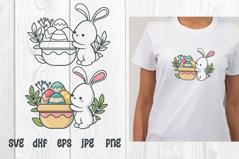 Cute Bunny Easter, funny easter egg svg, dxf, png, jpg SVG dadan_pm 