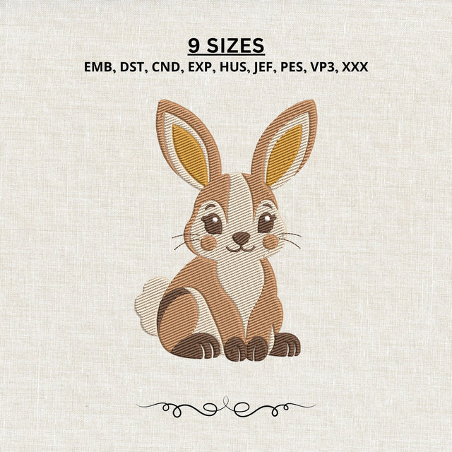 Cute Bunny Embroidery Design – Easter Rabbit Machine Embroidery File, Woodland Animal Bunny Design Embroidery/Applique DESIGNS PatternFeed8 