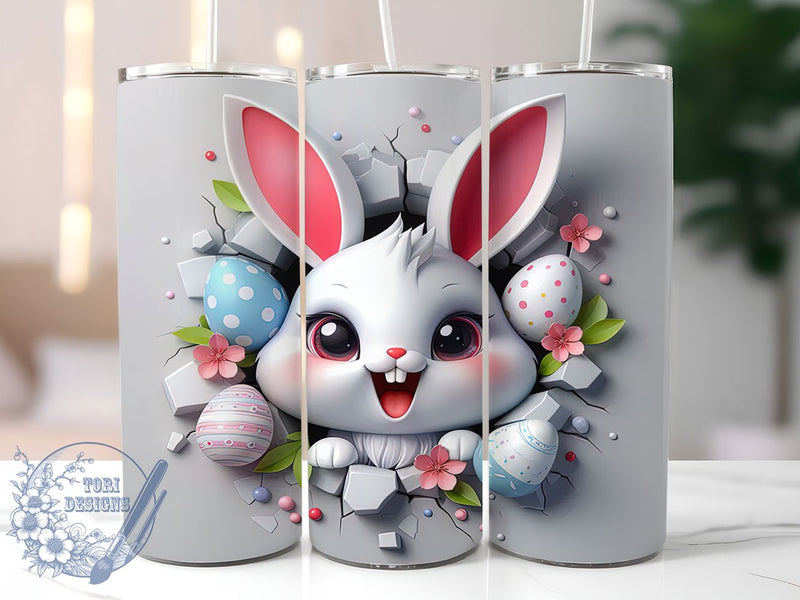 Cute Bunny Hole Easter Tumbler, Easter Bunny Tumbler, Cute Easter Wrap, Stylish 20oz Wrap, Sublimation Design, Trendy Gift Idea, Inspirational Easter Tumbler Sublimation ToriDesigns 