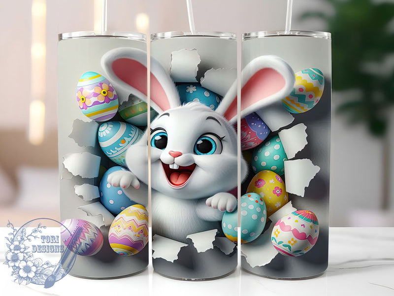 Cute Bunny Hole Easter Tumbler, Easter Bunny Tumbler, Cute Easter Wrap, Stylish 20oz Wrap, Sublimation Design, Trendy Gift Idea, Inspirational Easter Tumbler Sublimation ToriDesigns 