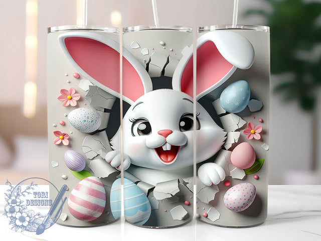 Cute Bunny Hole Easter Tumbler, Easter Bunny Tumbler, Cute Easter Wrap, Stylish 20oz Wrap, Sublimation Design, Trendy Gift Idea, Inspirational Easter Tumbler Sublimation ToriDesigns 