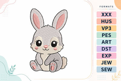 Cute Bunny Mini Embroidery Design Embroidery/Applique DESIGNS sg embroidery 