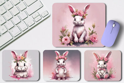 Cute Bunny Mousepad PNG Files Sublimation zafrans studio 