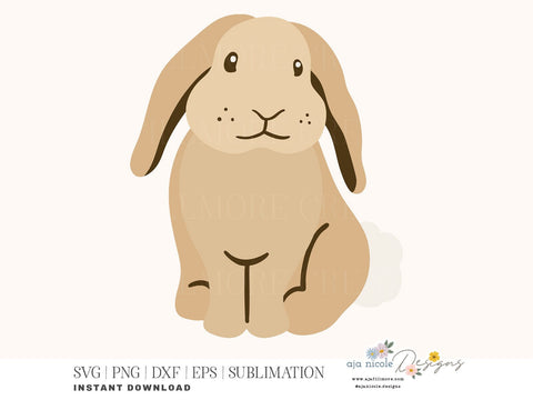 Cute Bunny SVG – Adorable Bunny Cut File for Easter & Crafts SVG Aja Nicole Designs 