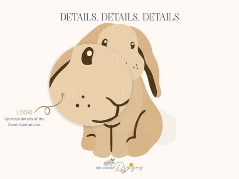Cute Bunny SVG – Adorable Bunny Cut File for Easter & Crafts SVG Aja Nicole Designs 