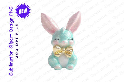 Cute Bunny With Bow Tie Clipart Png Sublimation Regulrcrative 