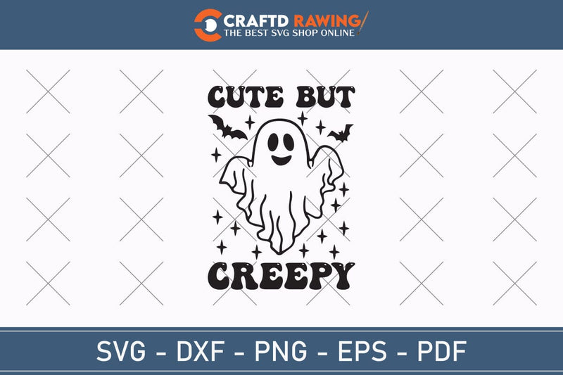 Cute But Creepy Halloween Svg, Halloween Png , Halloween Clipart, Ghost Svg, Halloween Shirt Svg, Hippie Svg, Retro Svg, Svg Bundle, Sublimation Designs SVG Debashish Barman 