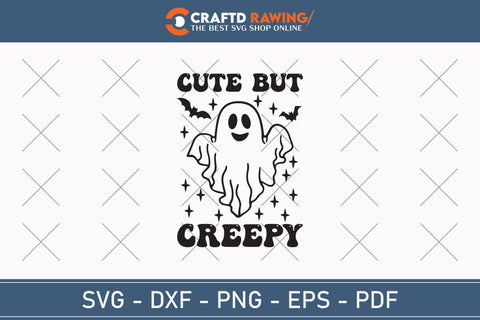 Cute But Creepy Halloween Svg, Halloween Png , Halloween Clipart, Ghost Svg, Halloween Shirt Svg, Hippie Svg, Retro Svg, Svg Bundle, Sublimation Designs SVG Debashish Barman 