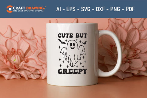 Cute But Creepy Halloween Svg, Halloween Png , Halloween Clipart, Ghost Svg, Halloween Shirt Svg, Hippie Svg, Retro Svg, Svg Bundle, Sublimation Designs SVG Debashish Barman 