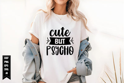 Cute but Psycho Svg, Sarcastic Svg SVG shah alam 