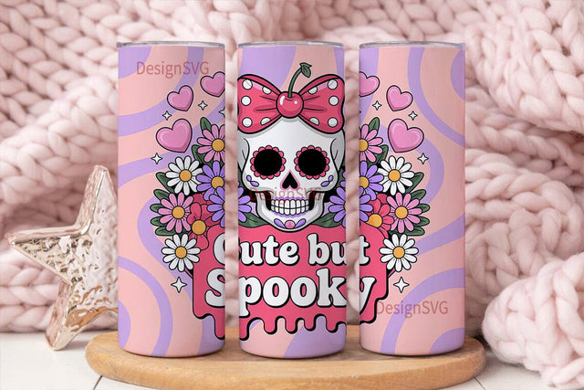 Cute But Spooky 20oz Tumbler Wrap Sublimation DesignSVG 