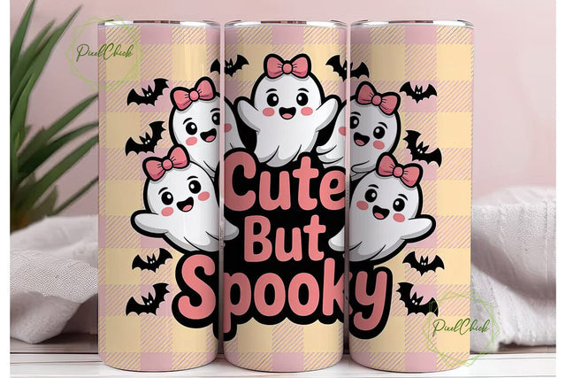 Cute But Spooky 20oz Tumbler Wrap Sublimation PixelChick 