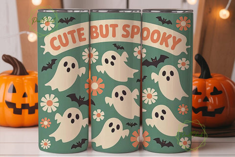 Cute But Spooky 20oz Tumbler Wrap Sublimation PixelChick 