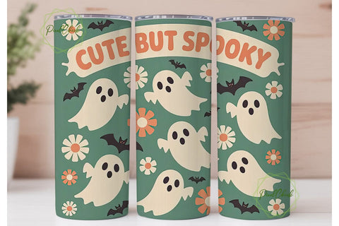 Cute But Spooky 20oz Tumbler Wrap Sublimation PixelChick 