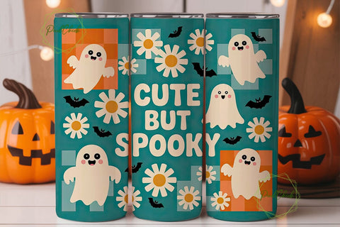 Cute But Spooky 20oz Tumbler Wrap Sublimation PixelChick 