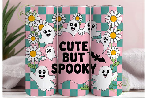 Cute But Spooky 20oz Tumbler Wrap Sublimation PixelChick 