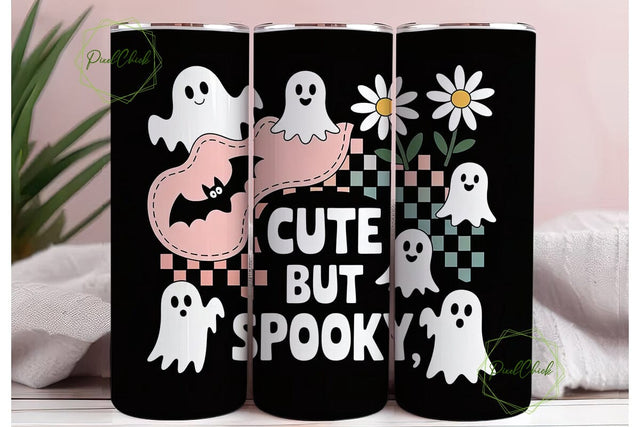 Cute But Spooky 20oz Tumbler Wrap Sublimation PixelChick 