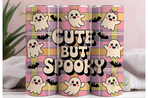 Cute But Spooky 20oz Tumbler Wrap Sublimation PixelChick 