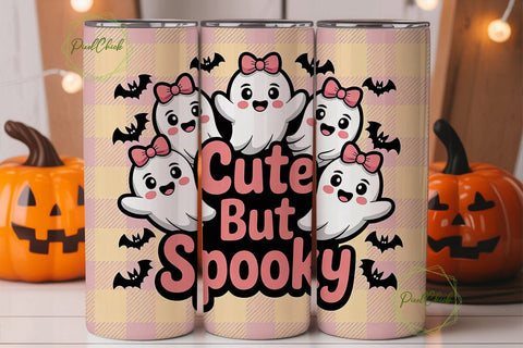 Cute But Spooky 20oz Tumbler Wrap Sublimation PixelChick 