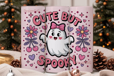 Cute But Spooky Ghost 20oz Tumbler Wrap Sublimation DesignSVG 