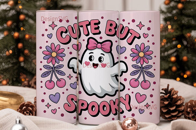 Cute But Spooky Ghost 20oz Tumbler Wrap Sublimation DesignSVG 