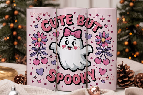 Cute But Spooky Ghost 20oz Tumbler Wrap Sublimation DesignSVG 
