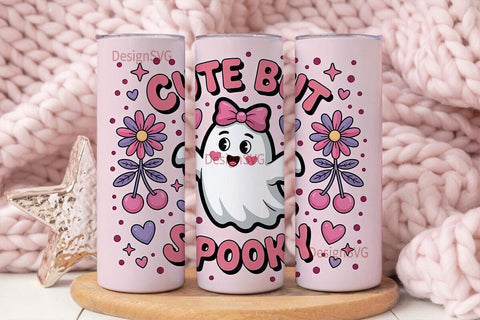 Cute But Spooky Ghost 20oz Tumbler Wrap Sublimation DesignSVG 