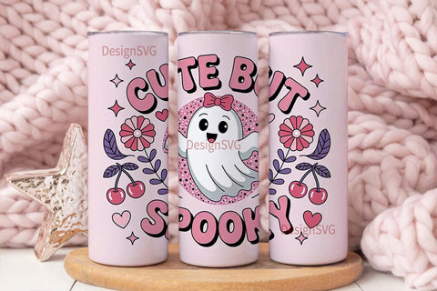 Cute But Spooky Ghost 20oz Tumbler Wrap Sublimation DesignSVG 