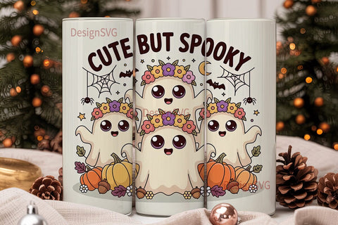 Cute But Spooky Halloween 20oz Tumbler Sublimation DesignSVG 